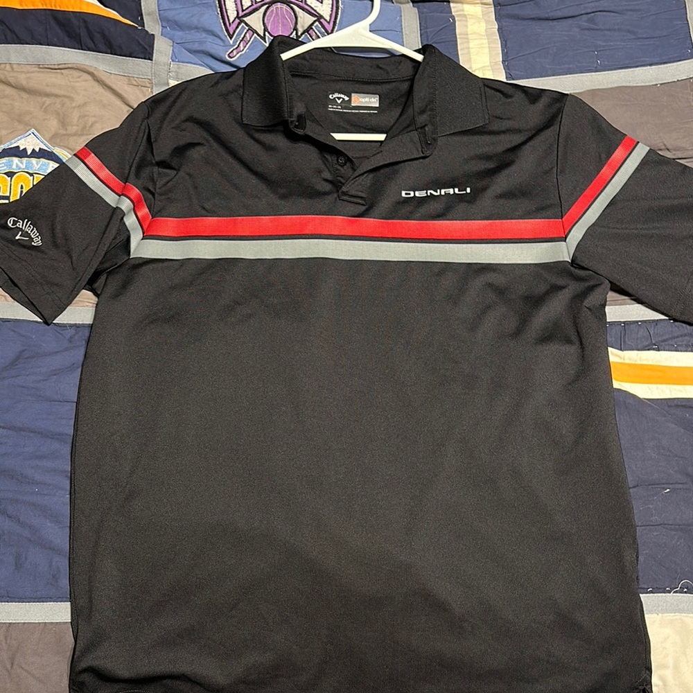 Callaway Black and Red Polo Shirt- GMC Denali logo